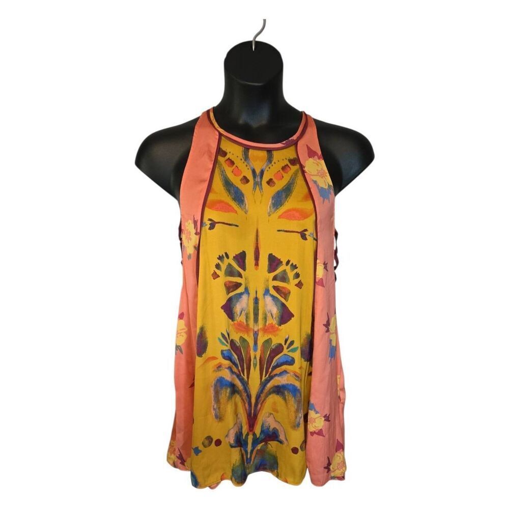 Free People Intimately High-Neck Floral Tunic Dress Size Medium